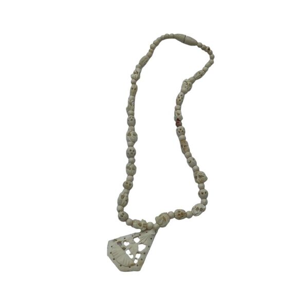 Vintage hand carved Elephant necklace tribal ethnic - Picture 1 of 10
